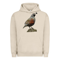 Pigment French Oak California Quail Bird Urban Hoodie - RanaPortraitStore