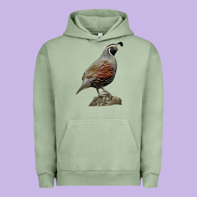 California Quail Bird Urban Hoodie Designed By Ranaportraitstore