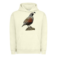 Pigment Pistachio California Quail Bird Urban Hoodie - RanaPortraitStore
