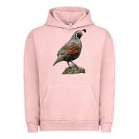 Pigment Salmon California Quail Bird Urban Hoodie - RanaPortraitStore