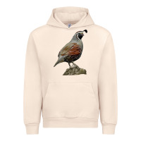 Sandshell California Quail Bird Urban Hoodie - RanaPortraitStore