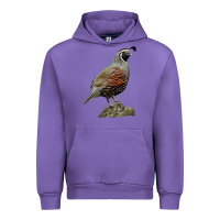 Tulip California Quail Bird Urban Hoodie - RanaPortraitStore
