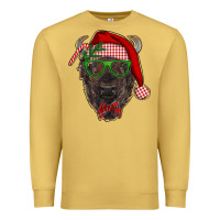 Antique Gold christmas bison Premium Sweatshirt - RanaPortraitStore