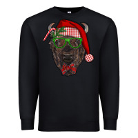 Black christmas bison Premium Sweatshirt - RanaPortraitStore