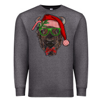 Charcoal Heather christmas bison Premium Sweatshirt - RanaPortraitStore