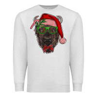 Oatmeal Heather christmas bison Premium Sweatshirt - RanaPortraitStore