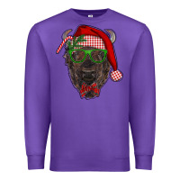 Purple christmas bison Premium Sweatshirt - RanaPortraitStore