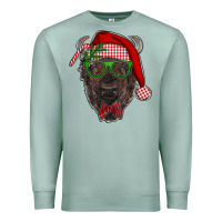 Seafoam christmas bison Premium Sweatshirt - RanaPortraitStore