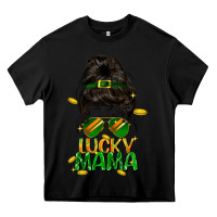 Black lucky mama St. Patricks Day Heavy Core Tee - FaDigitalArtStudio