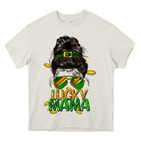 Cream lucky mama St. Patricks Day Heavy Core Tee - FaDigitalArtStudio