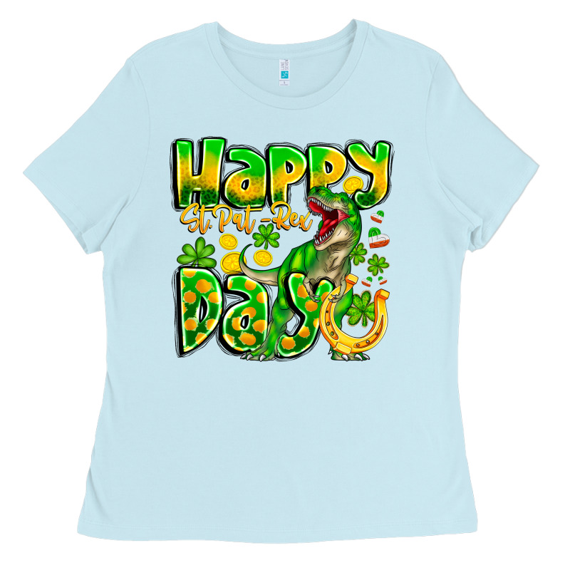 Happy St Patricks Rex Day Ladies Tee by CowhideDigitalArt | Teevron