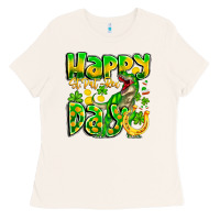 Bone Happy St Patricks Rex Day Ladies Tee - CowhideDigitalArt