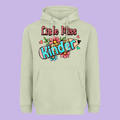 Little Miss Kindergarten Heavyweight Hoodie Designed By Ranaportraitstore