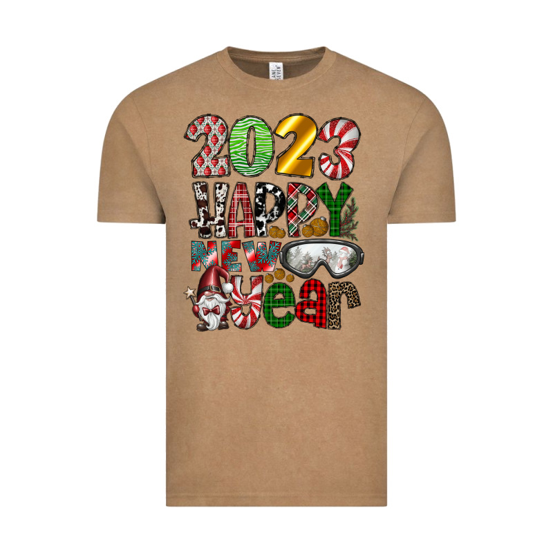 2023 Happy New Year Vintage Tee by CowhideDigitalArt | Teevron