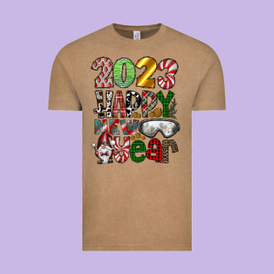 2023 Happy New Year Vintage Tee Designed By Cowhidedigitalart