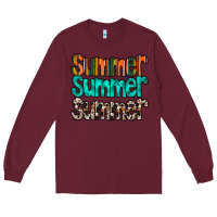 Burgundy summer western Long Sleeve Tee - RacoonDesign