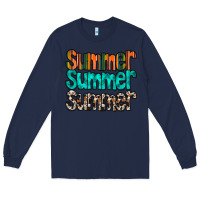 Navy summer western Long Sleeve Tee - RacoonDesign