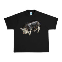Black poland china pig Urban Heavy Tee - LillyAllenDesigns