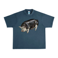 Midnight Navy poland china pig Urban Heavy Tee - LillyAllenDesigns