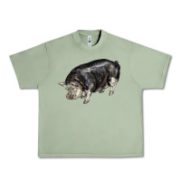 Oil Green poland china pig Urban Heavy Tee - LillyAllenDesigns