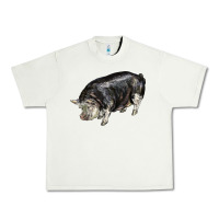 Pistachio poland china pig Urban Heavy Tee - LillyAllenDesigns
