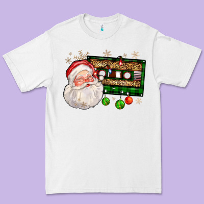 Santa Cassette Premium Tee Designed By Fadigitalartstudio
