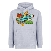 Heather Grey preschool dude Heavyweight Hoodie - RanaPortraitStore