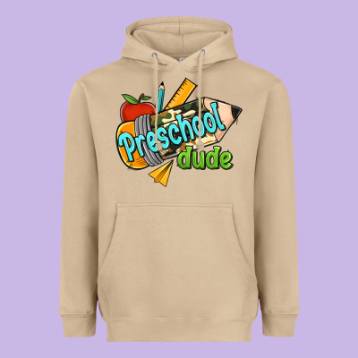 Preschool Dude Heavyweight Hoodie Designed By Ranaportraitstore