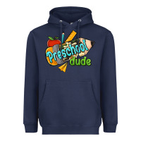 Navy preschool dude Heavyweight Hoodie - RanaPortraitStore