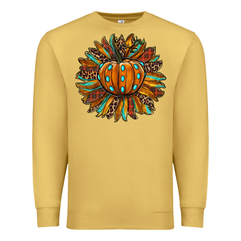 Pumpkin Sunflower Premium Sweatshirt by RanaPortraitStore | Teevron