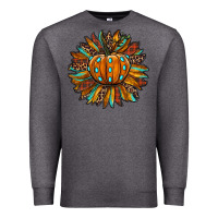 Charcoal Heather pumpkin sunflower Premium Sweatshirt - RanaPortraitStore