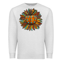 Oatmeal Heather pumpkin sunflower Premium Sweatshirt - RanaPortraitStore