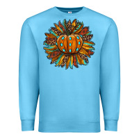 Ocean Blue pumpkin sunflower Premium Sweatshirt - RanaPortraitStore