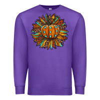 Purple pumpkin sunflower Premium Sweatshirt - RanaPortraitStore