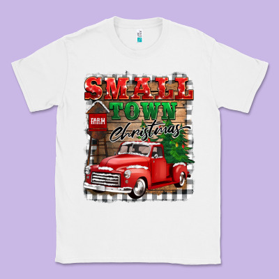 Small Town Christmas Classic Tee Designed By Barkaloodesign