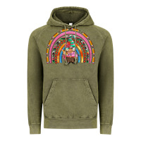 Vintage Olive teacher gnome rainbow Vintage Hoodie - Artiststas