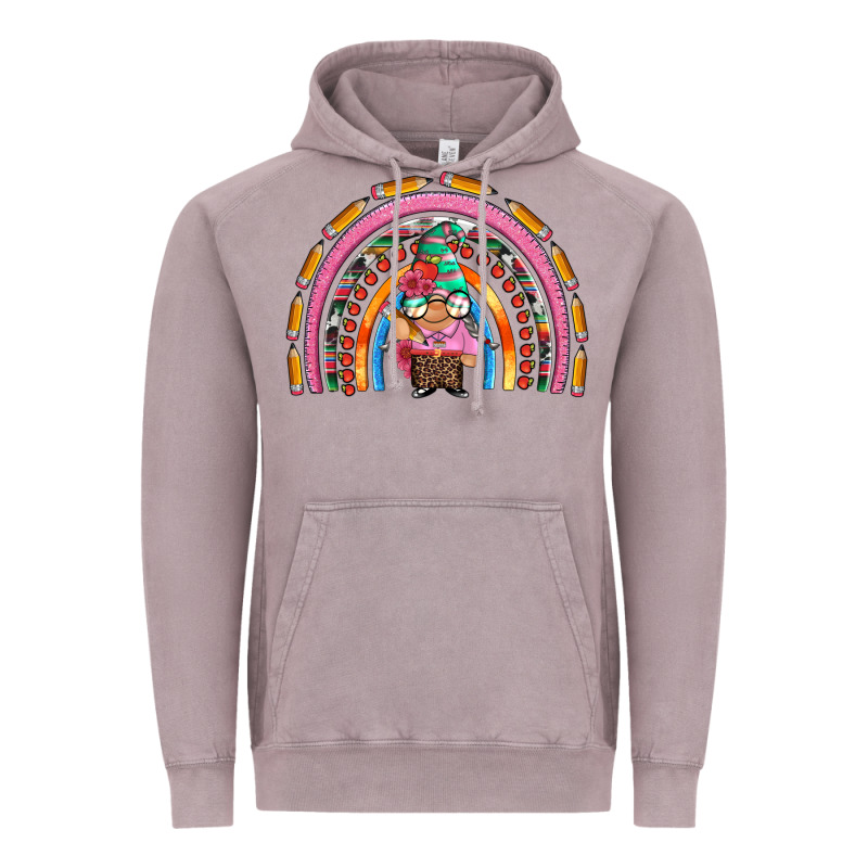 Teacher Gnome Rainbow Vintage Hoodie by Artiststas | Teevron