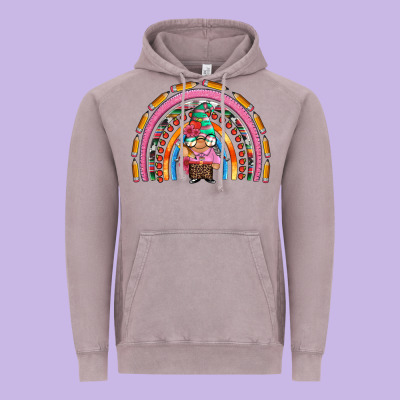 Teacher Gnome Rainbow Vintage Hoodie Designed By Artiststas