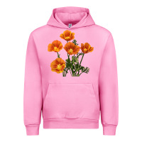 Fuchsia Pink California Poppy Flower Urban Hoodie - RanaPortraitStore