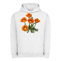 Pigment Lunar Rock California Poppy Flower Urban Hoodie - RanaPortraitStore