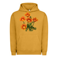 California Poppy Flower Urban Hoodie | Teevron