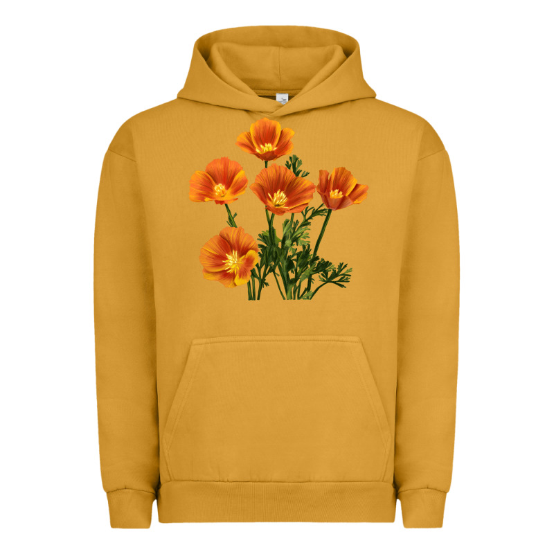 California Poppy Flower Urban Hoodie by RanaPortraitStore | Teevron