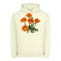 Pigment Pistachio California Poppy Flower Urban Hoodie - RanaPortraitStore