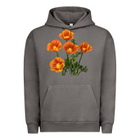 Pigment Tornado California Poppy Flower Urban Hoodie - RanaPortraitStore