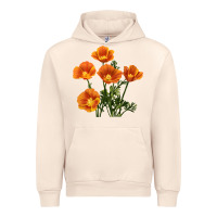Sandshell California Poppy Flower Urban Hoodie - RanaPortraitStore