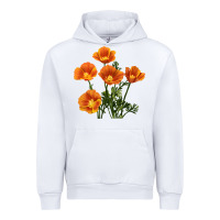 White California Poppy Flower Urban Hoodie - RanaPortraitStore