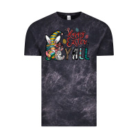 Cloud Black happy easter y all Vintage Tee - CowhideDigitalArt