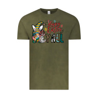 Vintage Olive happy easter y all Vintage Tee - CowhideDigitalArt