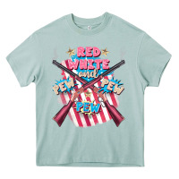 Arona Red white and pew pew pew Heavy Core Tee - FaDigitalArtStudio