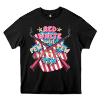 Black Red white and pew pew pew Heavy Core Tee - FaDigitalArtStudio